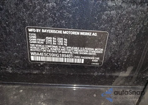 2017 BMW 440I Gran Coupe xDrive from USA, damaged, VIN WBA4E5C59HG189481